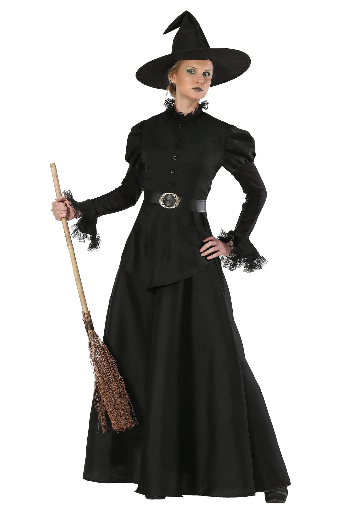 Women's Classic Black Witch Plus Size Costume 3 Women's Classic Black Witch Plus Size Costume