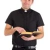 Classic Priest Costume Shirt For Men 1 Classic Priest Costume Shirt For Men -Halloween Costumes classic priest costume