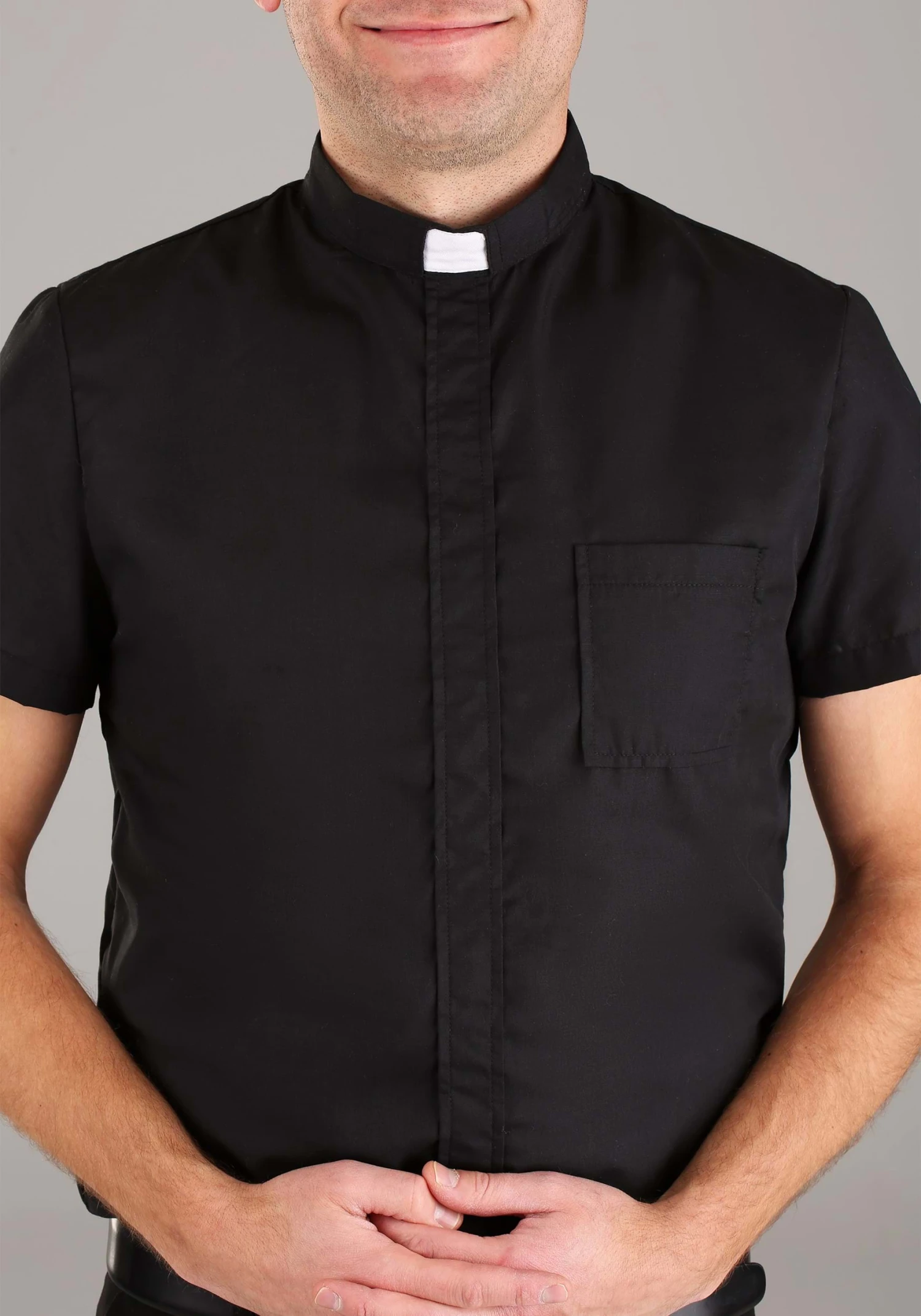 Classic Priest Costume Shirt For Men 5 Classic Priest Costume Shirt For Men - Image 3