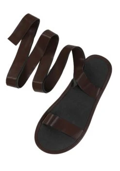 Classic Roman Brown Sandals For Men -Halloween Costumes classic roman sandals alt 5