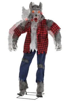 6FT Animated Classic Werewolf Halloween Decoration 16 6FT Animated Classic Werewolf Halloween Decoration -Halloween Costumes classic werewolf halloween decoration alt 6