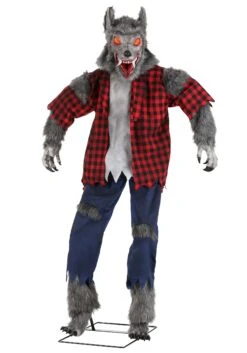 6FT Animated Classic Werewolf Halloween Decoration 17 6FT Animated Classic Werewolf Halloween Decoration -Halloween Costumes classic werewolf halloween decoration alt 7