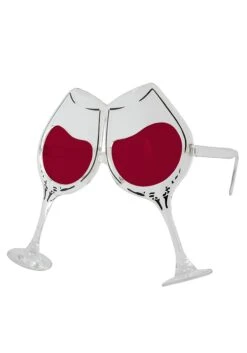 Clear/Rose Wine Goblet Eyeglasses -Halloween Costumes clear rose wine goblet eyeglasses alt 2