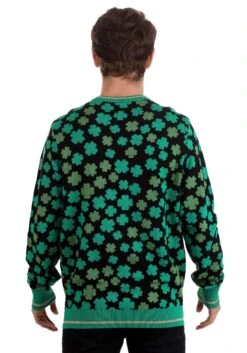 Clovers All-Over Print St Patrick's Sweater For Adults -Halloween Costumes clovers all over st patricks sweater alt 6