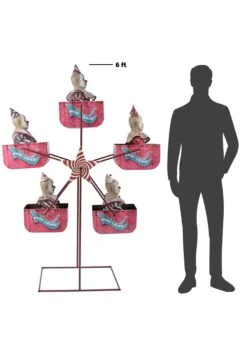 6FT Animated Evil Clown Ferris Wheel Decoration 19 6FT Animated Evil Clown Ferris Wheel Decoration -Halloween Costumes clown ferris wheel alt 8
