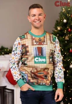 Clue Board Game Mansion Sweater -Halloween Costumes clue mansion sweater alt 2