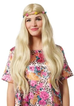 Cool Cat Blonde Costume Wig For Women