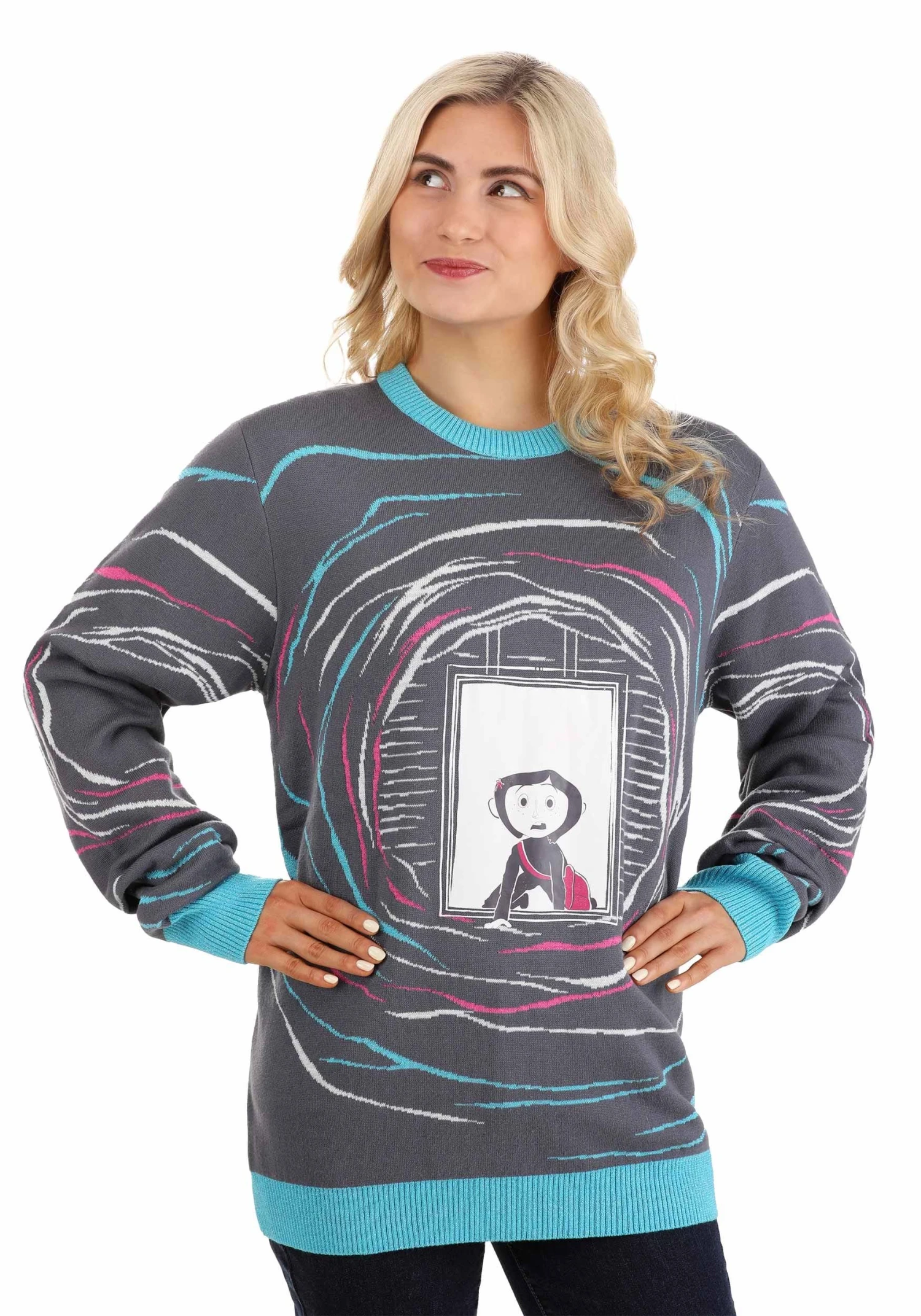 Adult Coraline Ugly Halloween Sweater 8 Adult Coraline Ugly Halloween Sweater - Image 6