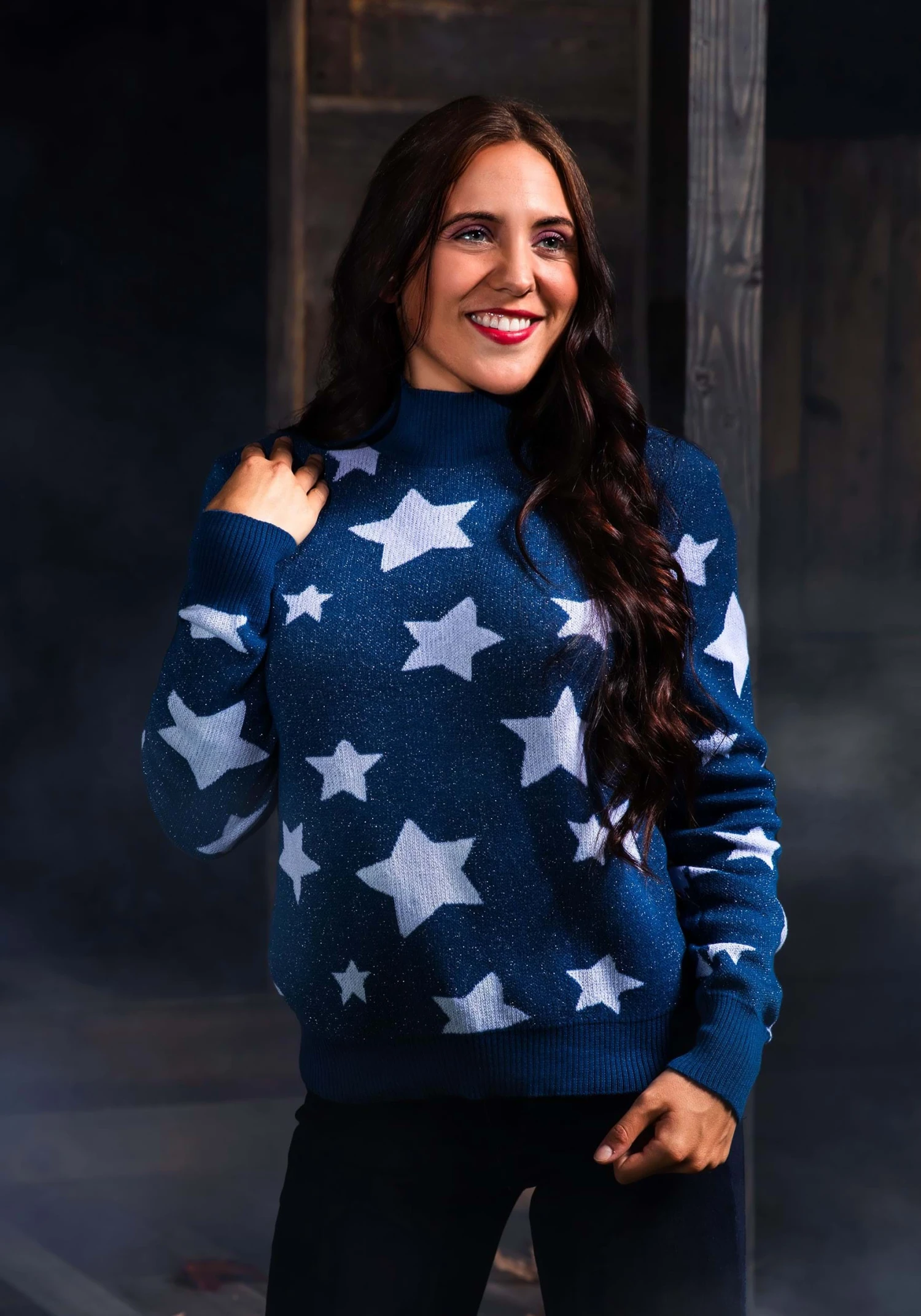 Adult Coraline Blue Star Sweater Costume 6 Adult Coraline Blue Star Sweater Costume - Image 4