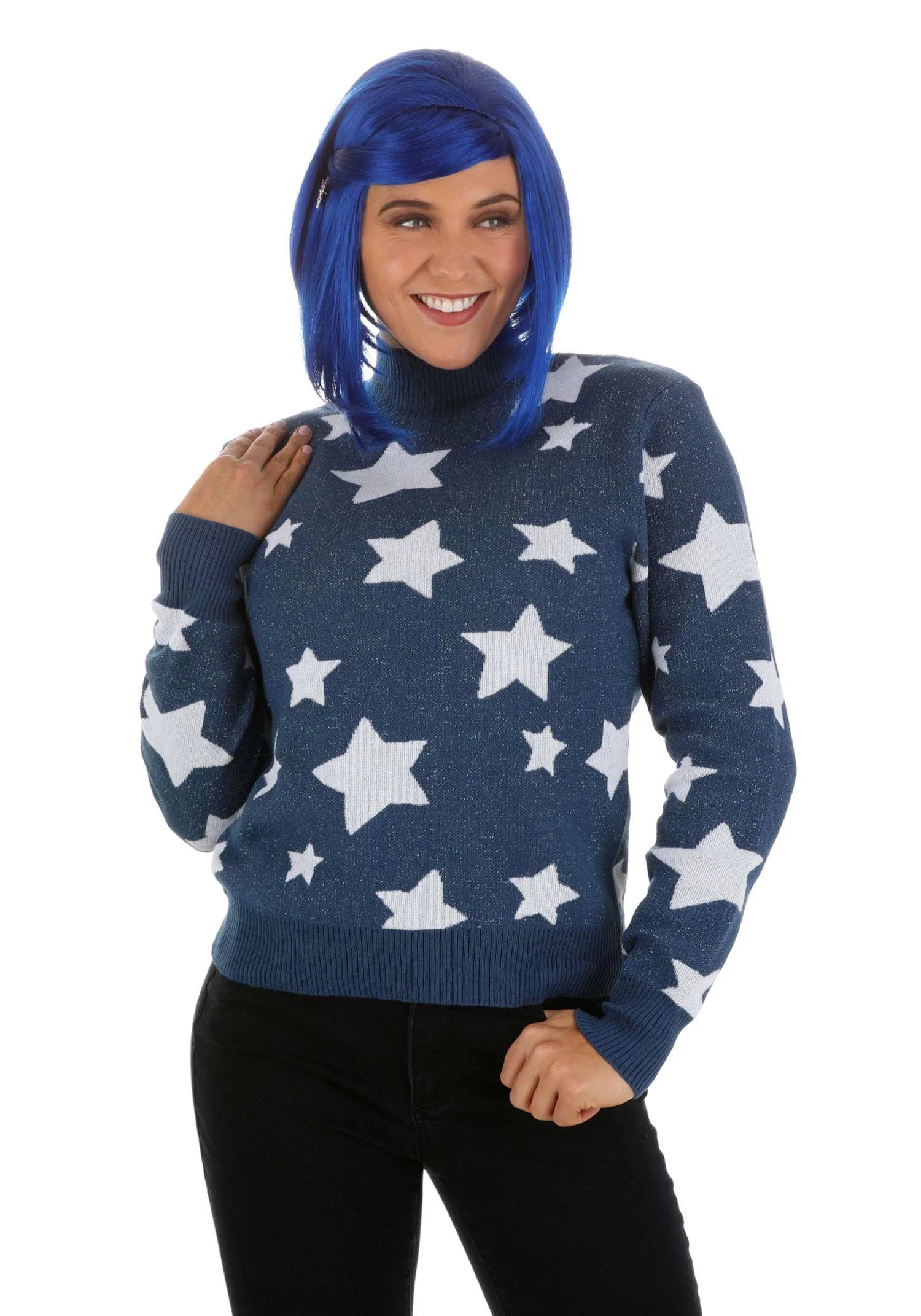 Adult Coraline Blue Star Sweater Costume 7 Adult Coraline Blue Star Sweater Costume - Image 5