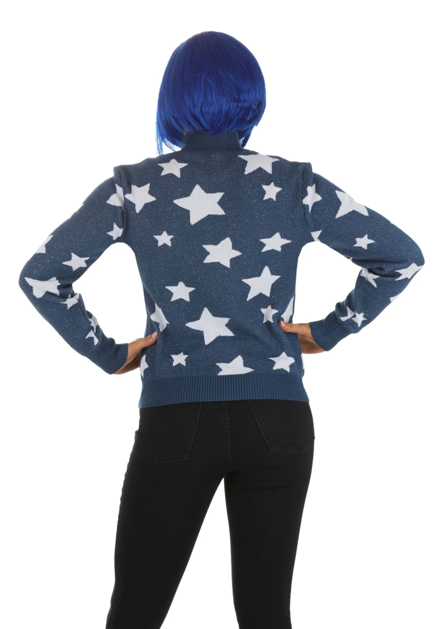 Adult Coraline Blue Star Sweater Costume 8 Adult Coraline Blue Star Sweater Costume - Image 6