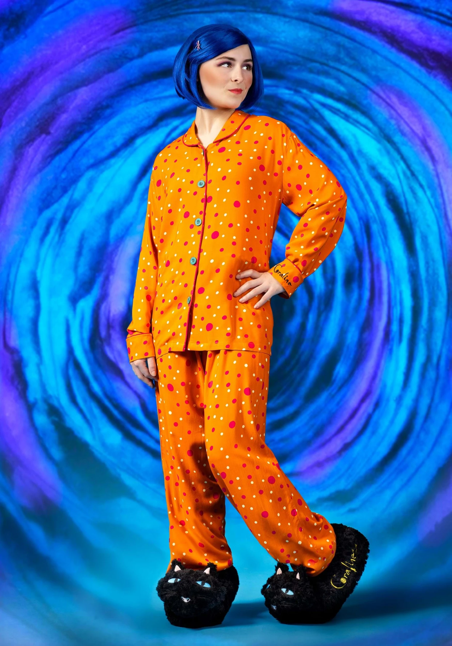 Coraline Pajamas Top & Bottom Set For Women 4 Coraline Pajamas Top & Bottom Set For Women - Image 2