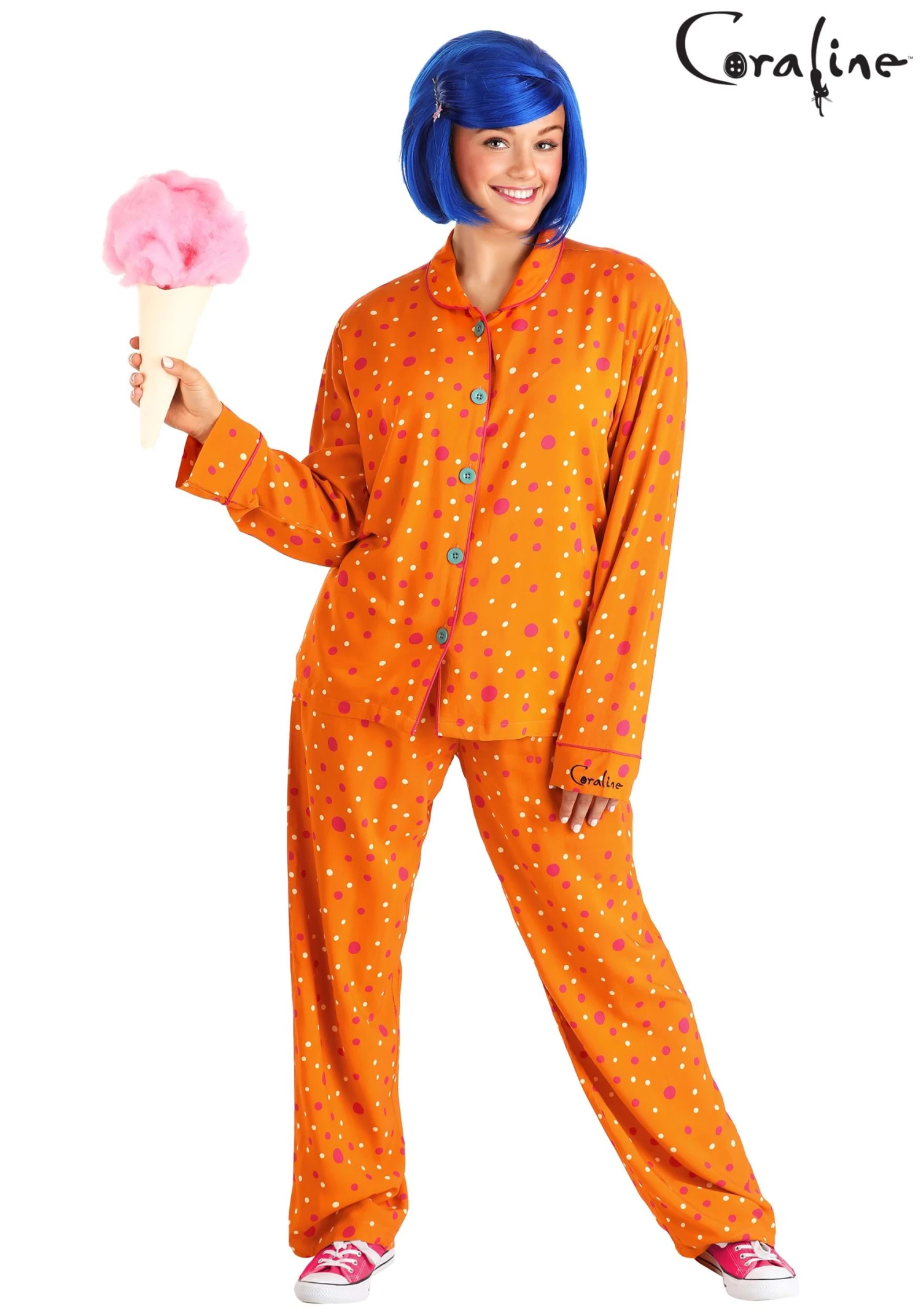 Coraline Pajamas Top & Bottom Set For Women 5 Coraline Pajamas Top & Bottom Set For Women - Image 3