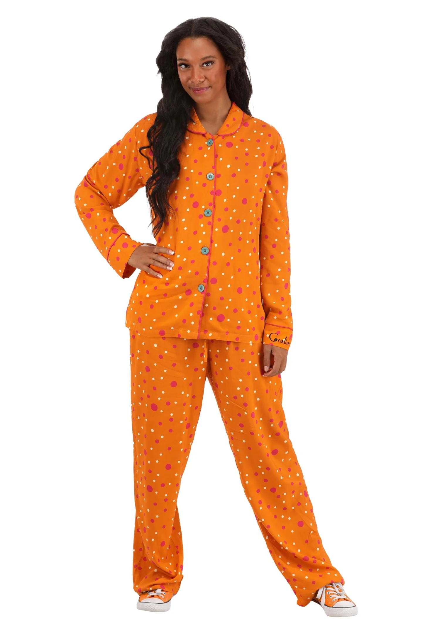 Coraline Pajamas Top & Bottom Set For Women 8 Coraline Pajamas Top & Bottom Set For Women - Image 6