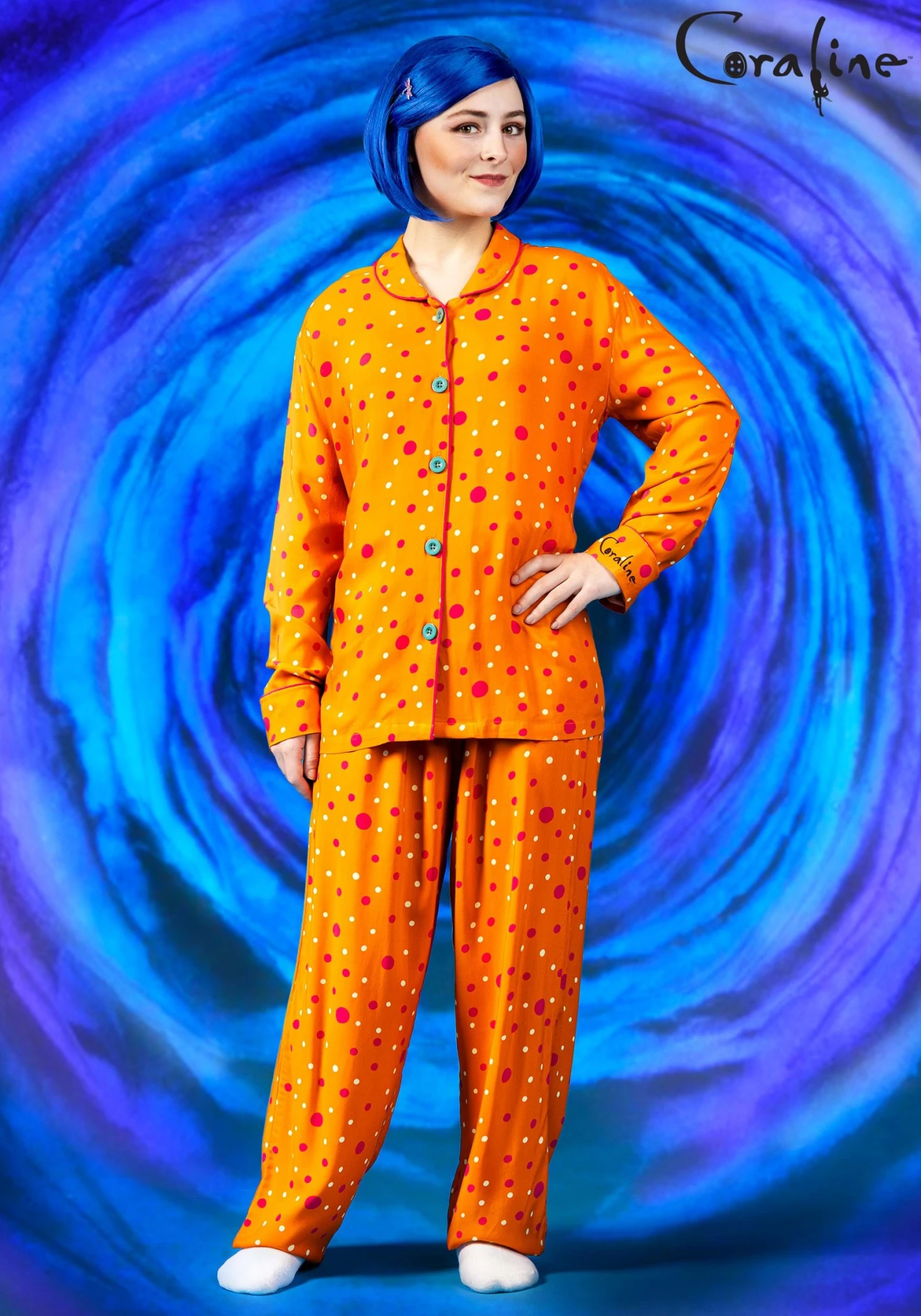 Coraline Pajamas Top & Bottom Set For Women 3 Coraline Pajamas Top & Bottom Set For Women