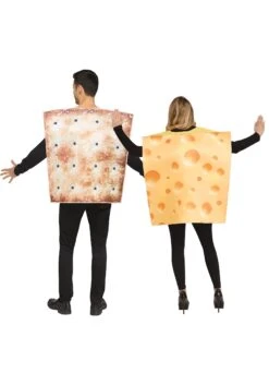 Fun World Cheese & Cracker Couples Costume Set 5 Fun World Cheese & Cracker Couples Costume Set -Halloween Costumes couples cheese cracker costume set back