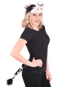 Cow Soft Headband & Tail Kit -Halloween Costumes cow plush headband tail kit alt 4