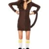 LEG AVENUE Cozy Monkey Costume For Women 1 LEG AVENUE Cozy Monkey Costume For Women -Halloween Costumes cozy monkey costume