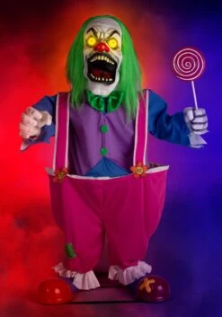 4FT Crazy Evil Killer Clown Animatronic Halloween Decoration