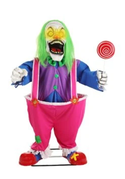4FT Crazy Evil Killer Clown Animatronic Halloween Decoration -Halloween Costumes crazy killer clown animatronic decoration alt 9