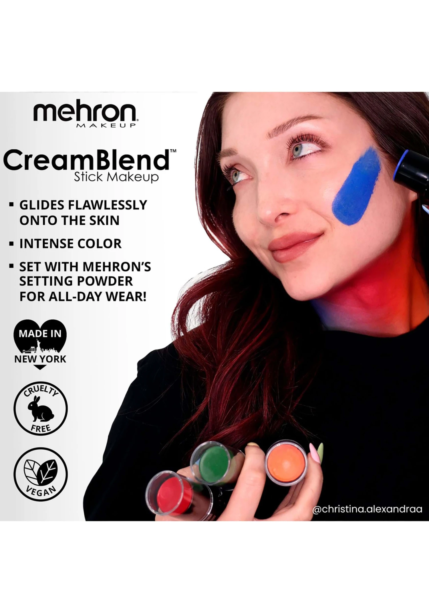 Mehron CreamBlend Red Makeup Stick 6 Mehron CreamBlend Red Makeup Stick - Image 4