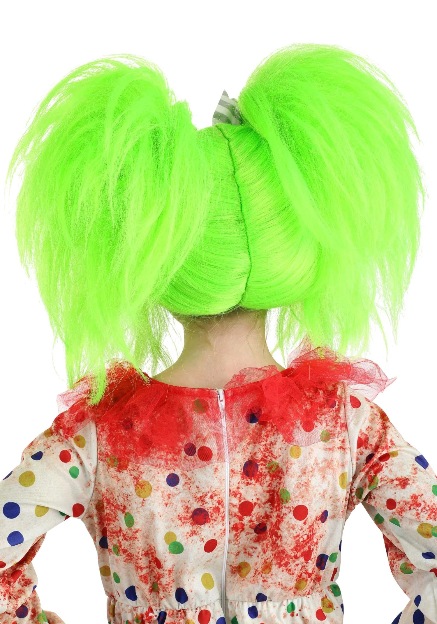 Gir's Neon Green Creepy Clown Wig 4 Gir's Neon Green Creepy Clown Wig - Image 2