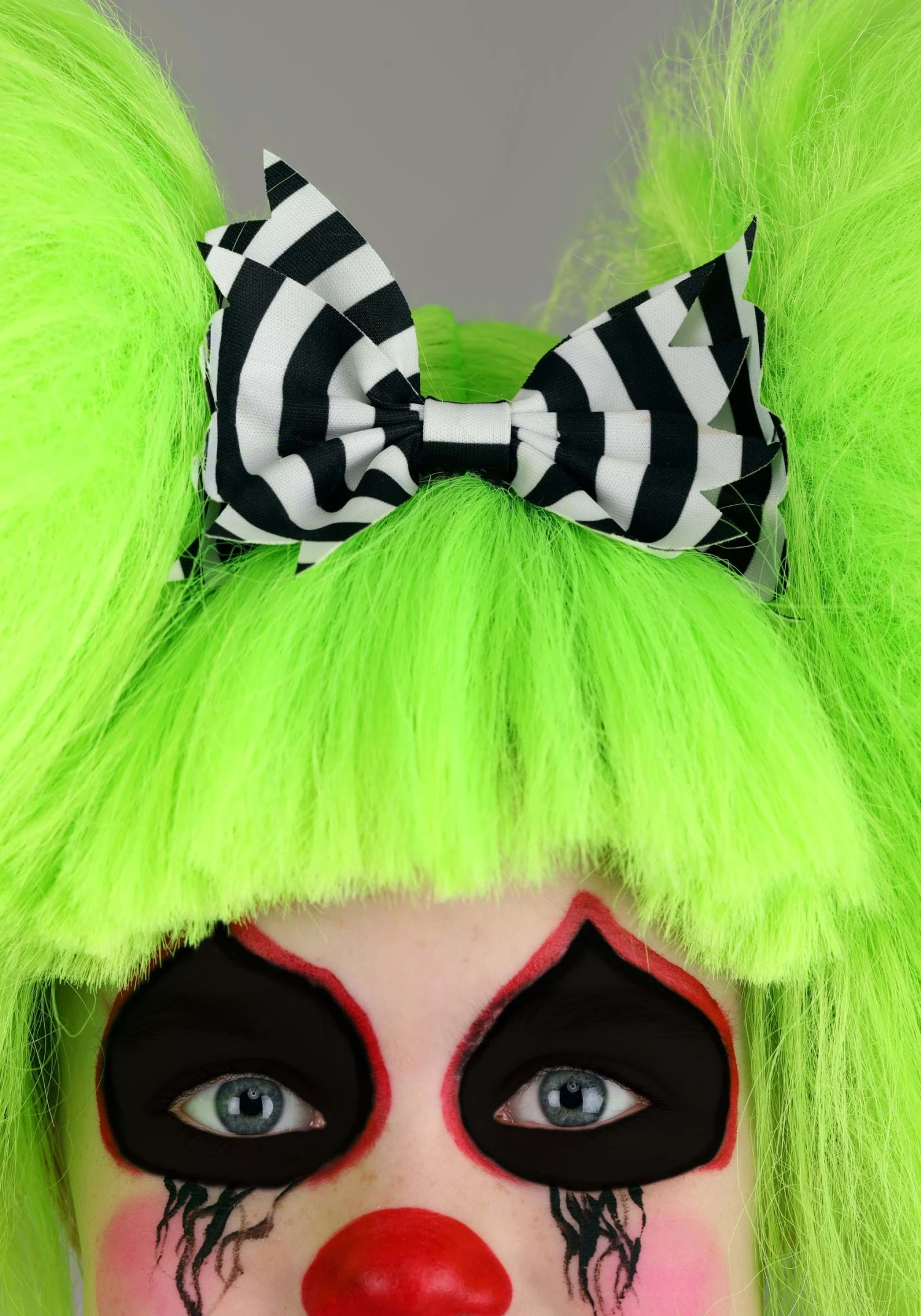 Gir's Neon Green Creepy Clown Wig 5 Gir's Neon Green Creepy Clown Wig - Image 3