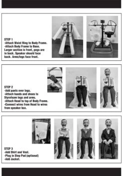 2.8FT Animated Creepy Ventriloquist Dummy Doll Halloween Prop 11 2.8FT Animated Creepy Ventriloquist Dummy Doll Halloween Prop -Halloween Costumes creepy ventriloquist dummy decoration alt 2