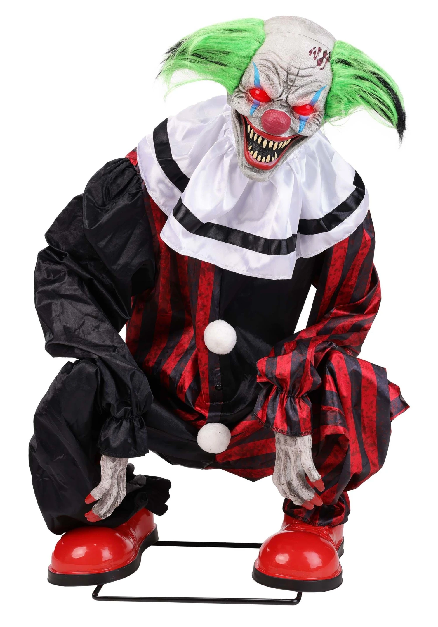 2.9FT Crouching Clown Red Animatronic Decoration 8 2.9FT Crouching Clown Red Animatronic Decoration - Image 6