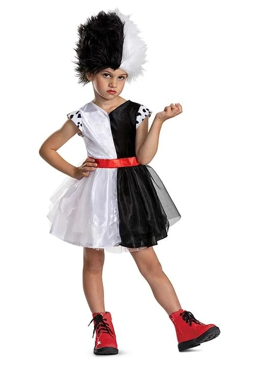 Disguise Girl's Disney Classic Cruella Toddler Costume 3 Disguise Girl's Disney Classic Cruella Toddler Costume