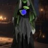 5FT Curse-Casting Witch Animatronic Decoration - Scream Saver -Halloween Costumes curse casting witch animatronic decoration main