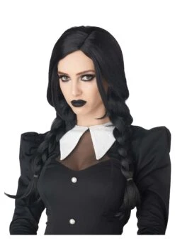 Dark Gothic Braid Women's Black Costume Wig