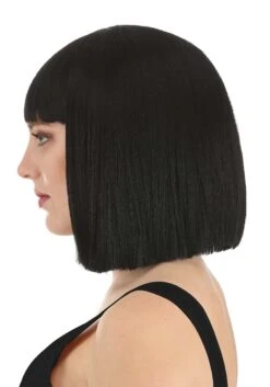 Deep Black Bob Wig For Women -Halloween Costumes deep black bob wig alt 3