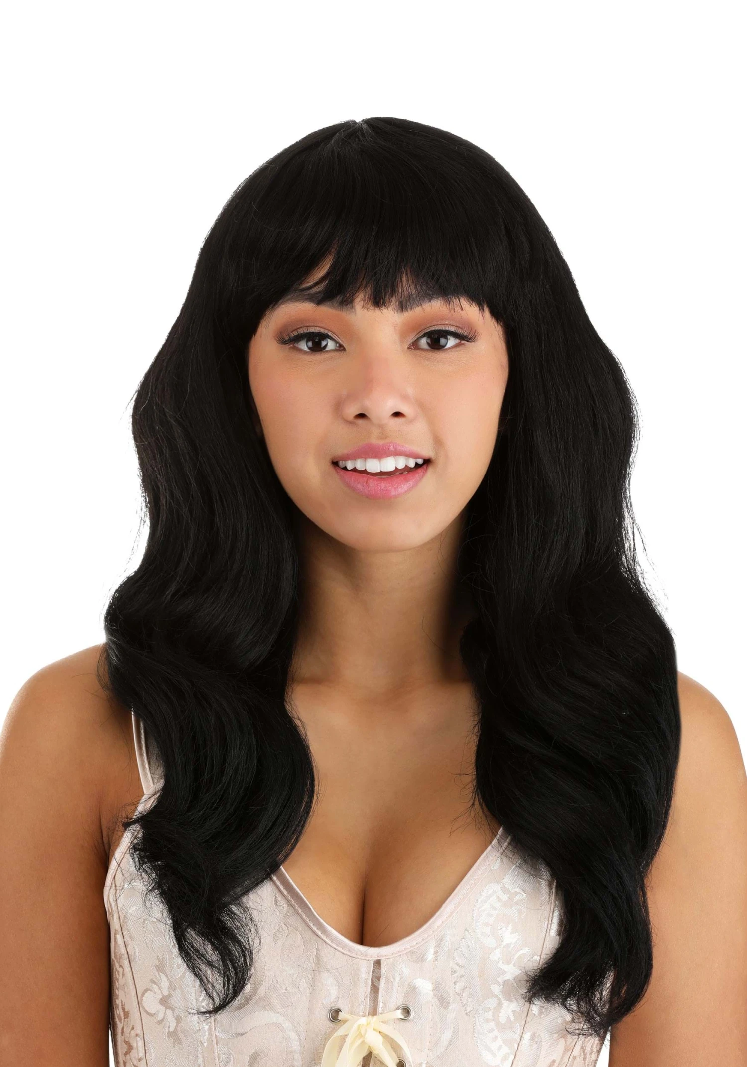 Deep Black Full Wavy Wig For Women 3 Deep Black Full Wavy Wig For Women