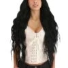 Wavy Deep Black Wig 2 Wavy Deep Black Wig -Halloween Costumes deep black long wavy wig