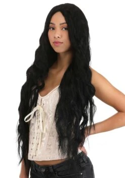 Wavy Deep Black Wig 8 Wavy Deep Black Wig -Halloween Costumes deep black long wavy wig alt 2
