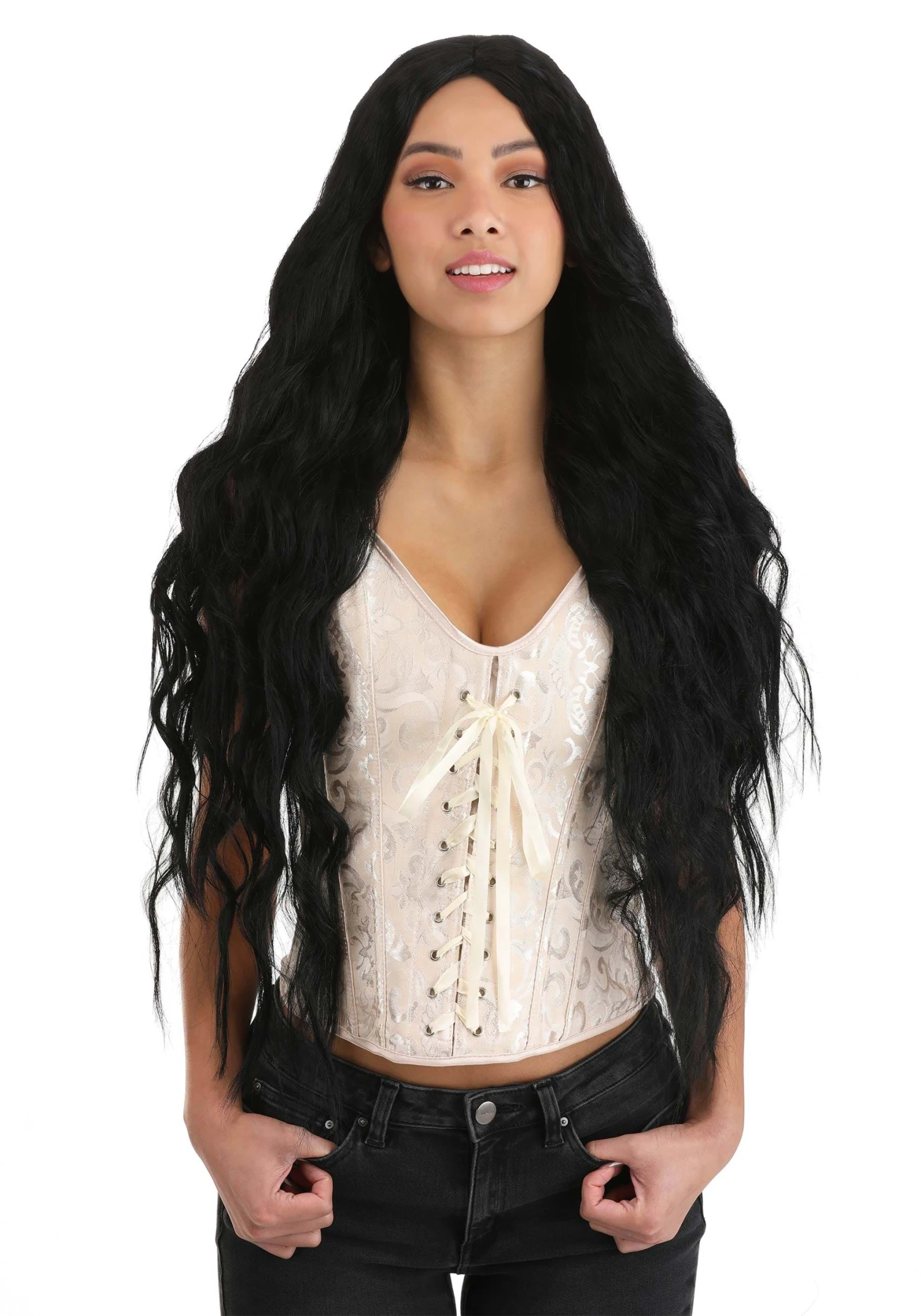 Wavy Deep Black Wig 3 Wavy Deep Black Wig