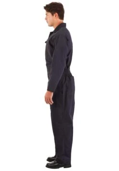 Deluxe Blue Mechanic Coveralls Costume For Adults -Halloween Costumes deluxe blue mechanic coveralls alt 3