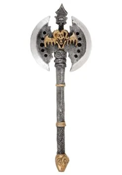 Deluxe Double Bladed Dark Viking Axe Prop Accessory