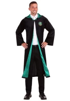 Deluxe Harry Potter Slytherin Adult Plus Size Robe Costume -Halloween Costumes deluxe harry potter adult plus size slytherin robe 3
