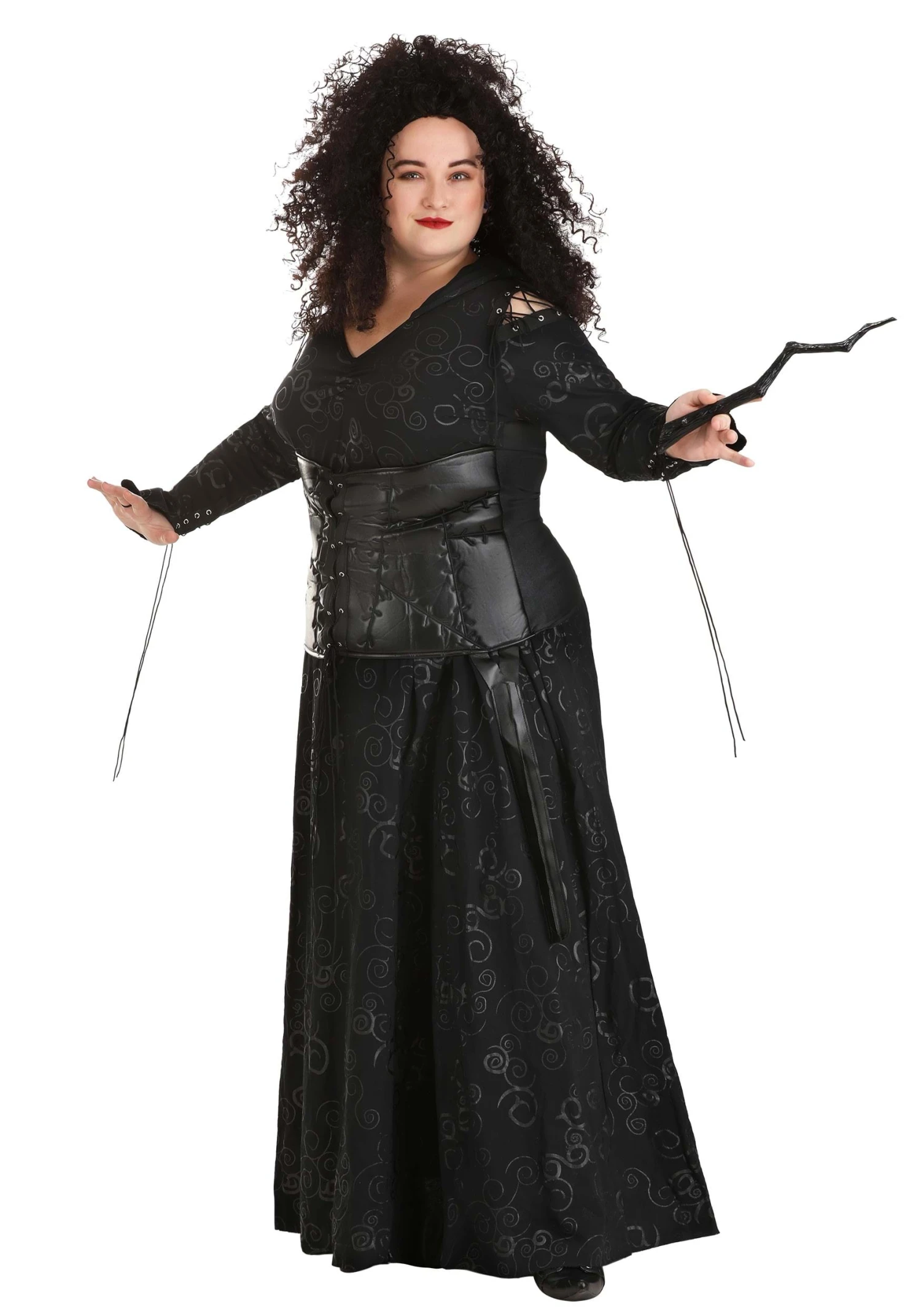 Women's Plus Size Deluxe Harry Potter Bellatrix Costume 3 Women's Plus Size Deluxe Harry Potter Bellatrix Costume