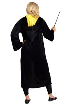 Deluxe Harry Potter Adult Plus Size Hufflepuff Robe Costume 9 Deluxe Harry Potter Adult Plus Size Hufflepuff Robe Costume -Halloween Costumes deluxe harry potter plus size adult hufflepuff robe 1