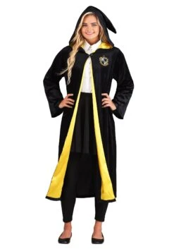 Deluxe Harry Potter Adult Plus Size Hufflepuff Robe Costume 13 Deluxe Harry Potter Adult Plus Size Hufflepuff Robe Costume -Halloween Costumes deluxe harry potter plus size adult hufflepuff robe 5