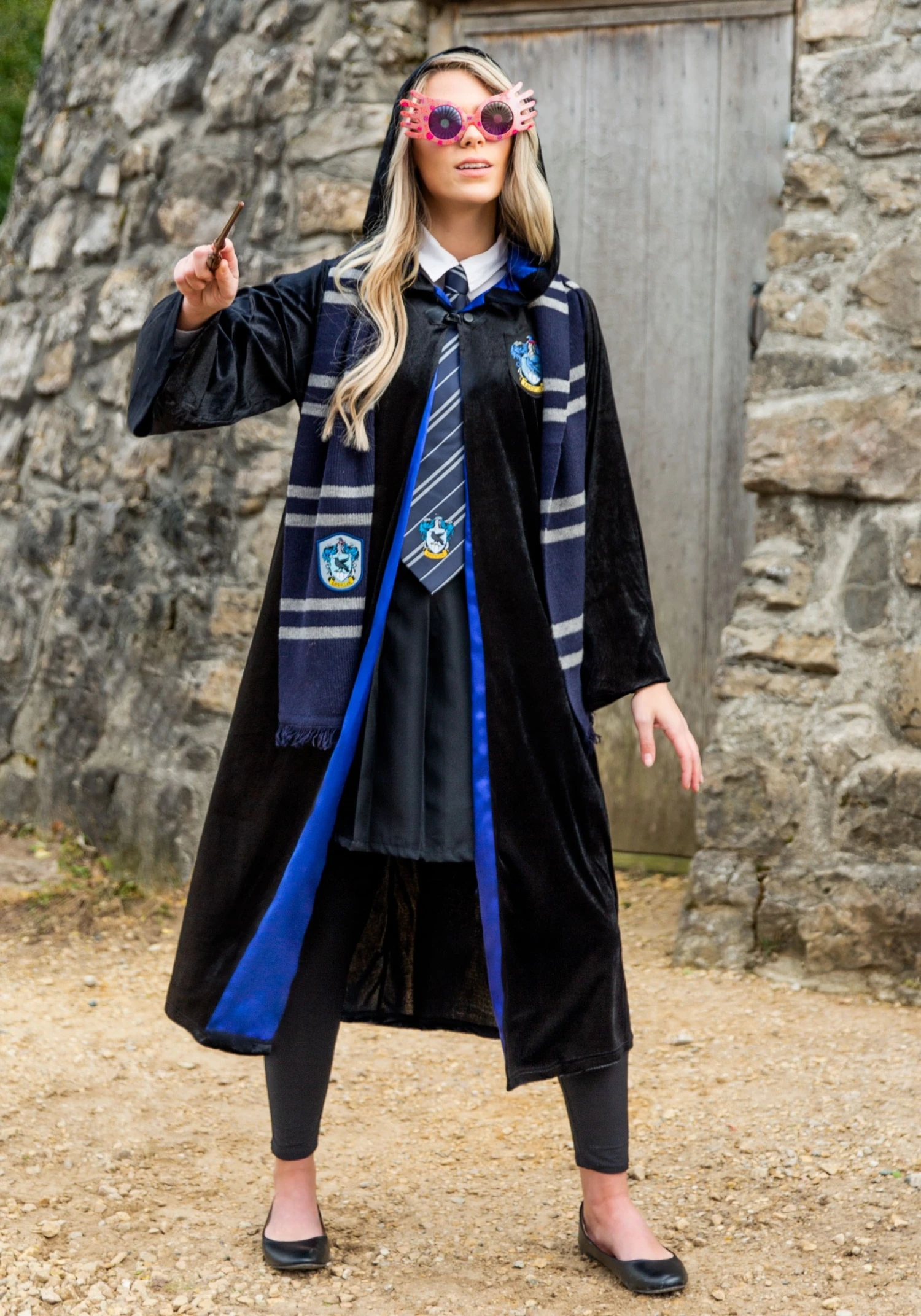 Deluxe Harry Potter Adult Plus Size Ravenclaw Robe Costume 5 Deluxe Harry Potter Adult Plus Size Ravenclaw Robe Costume - Image 3