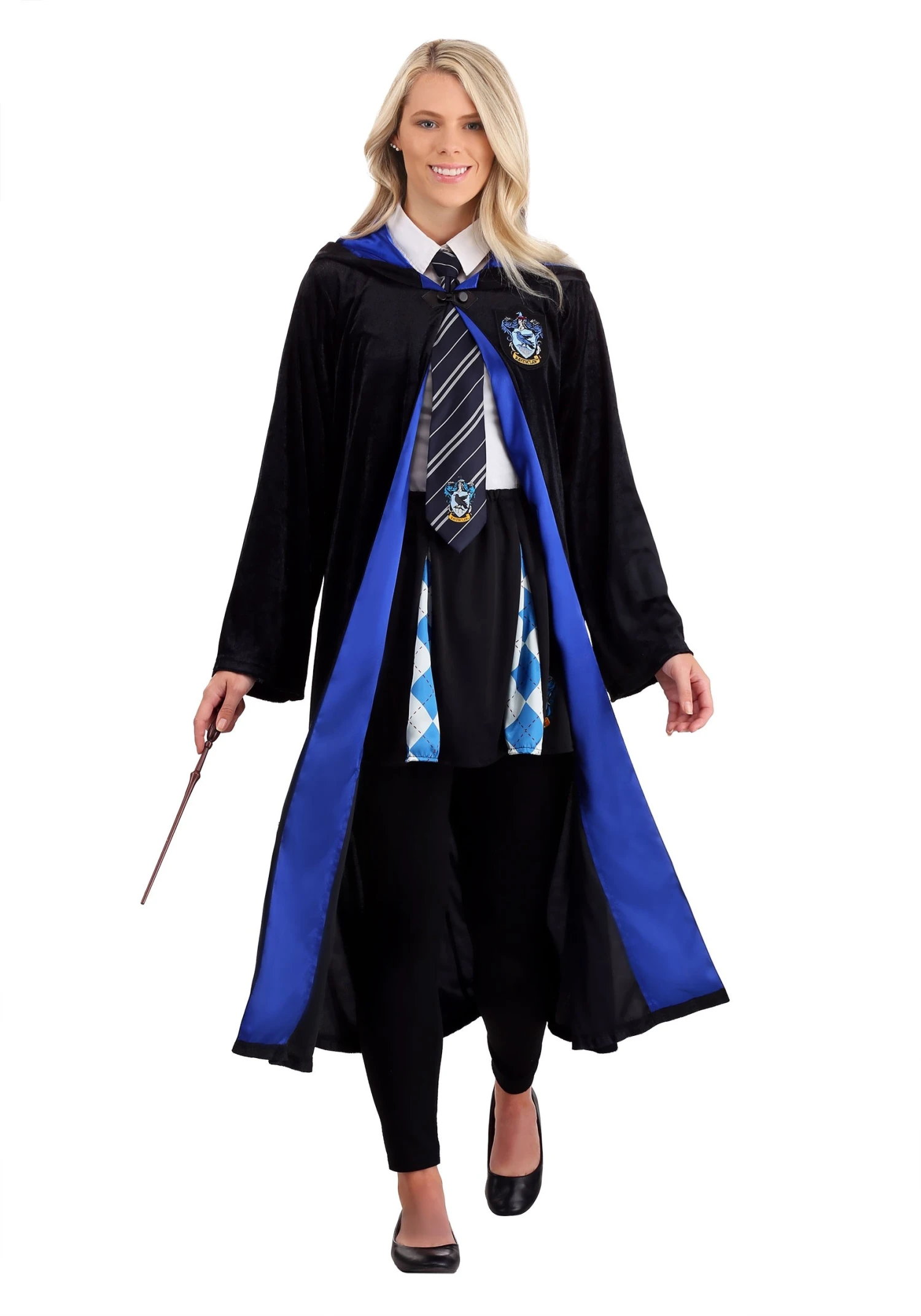 Deluxe Harry Potter Adult Plus Size Ravenclaw Robe Costume 3 Deluxe Harry Potter Adult Plus Size Ravenclaw Robe Costume