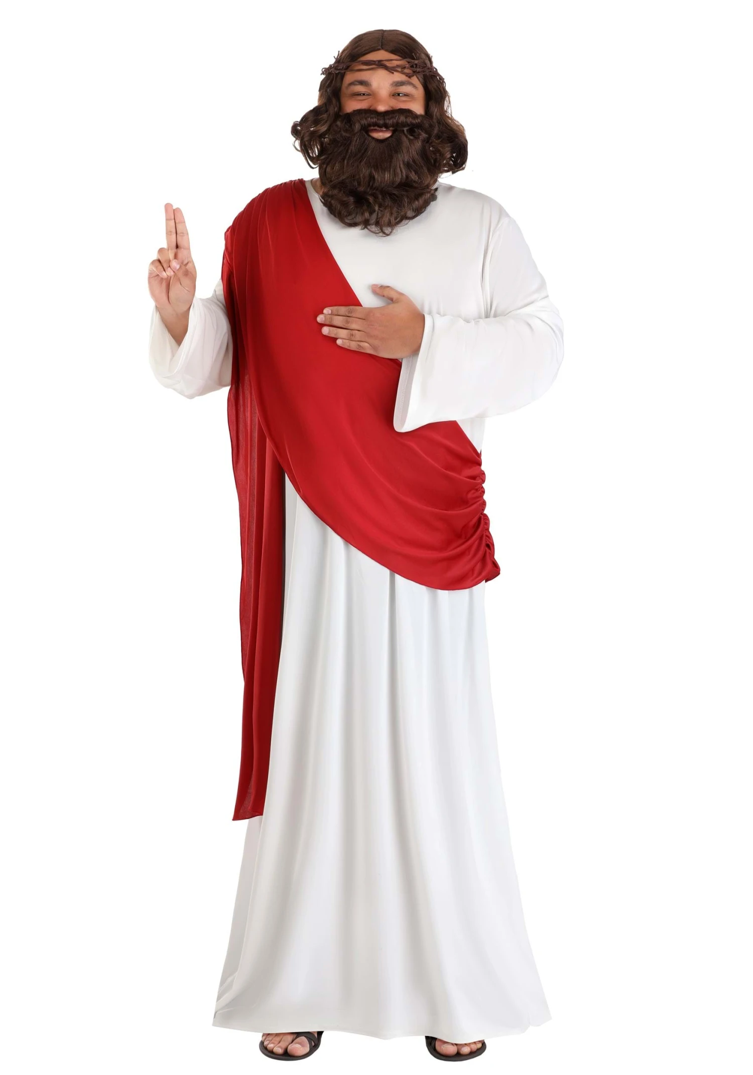 Plus Size Deluxe Jesus Men's Costume 3 Plus Size Deluxe Jesus Men's Costume