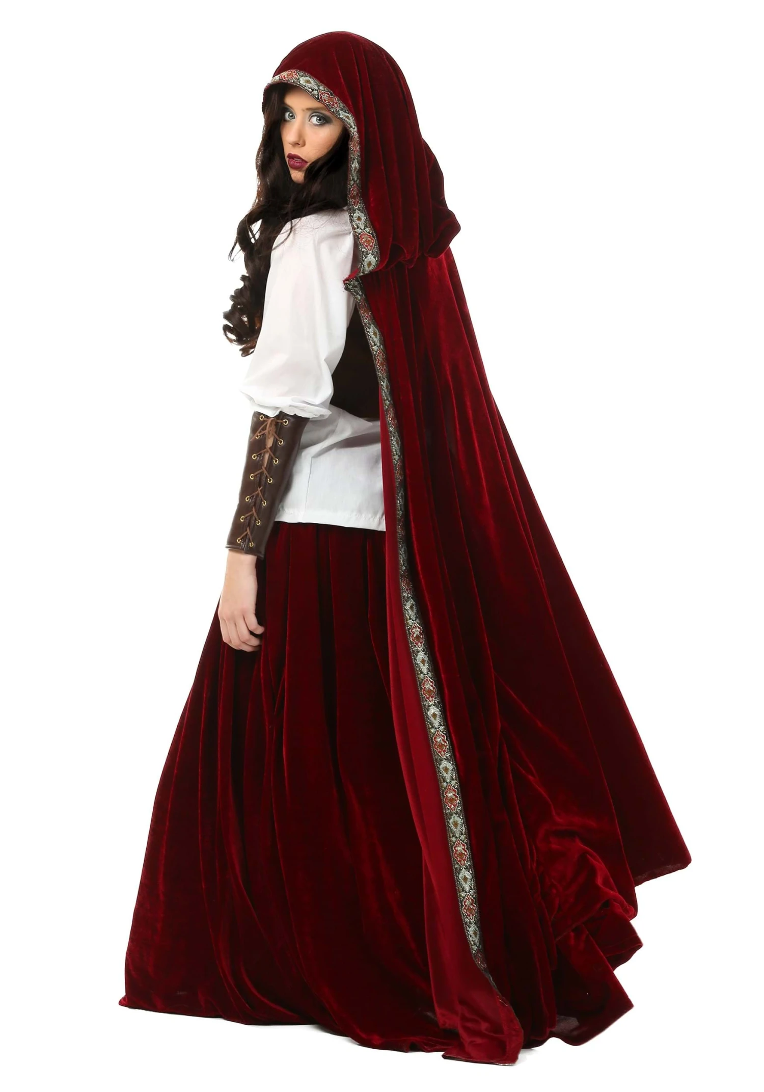 Deluxe Women's Red Riding Hood Costume 5 Deluxe Women's Red Riding Hood Costume - Image 3