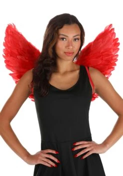 Devilish Angel Red Costume Wings 6 Devilish Angel Red Costume Wings -Halloween Costumes devilish angel red wings alt 1