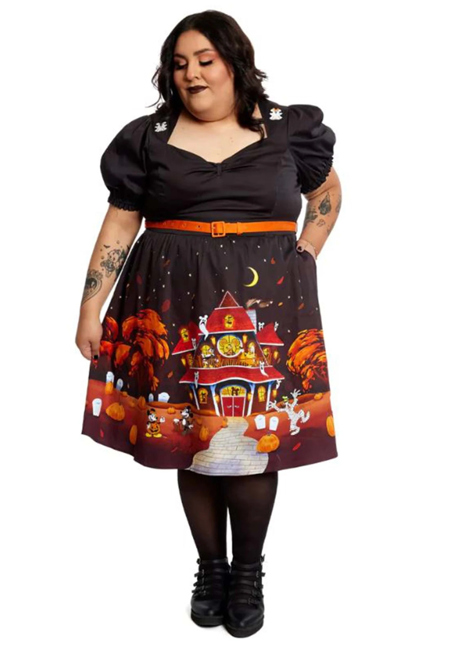 Disney Haunted House Stitch Shoppe By Loungefly Allison Dress 3 Disney Haunted House Stitch Shoppe By Loungefly Allison Dress