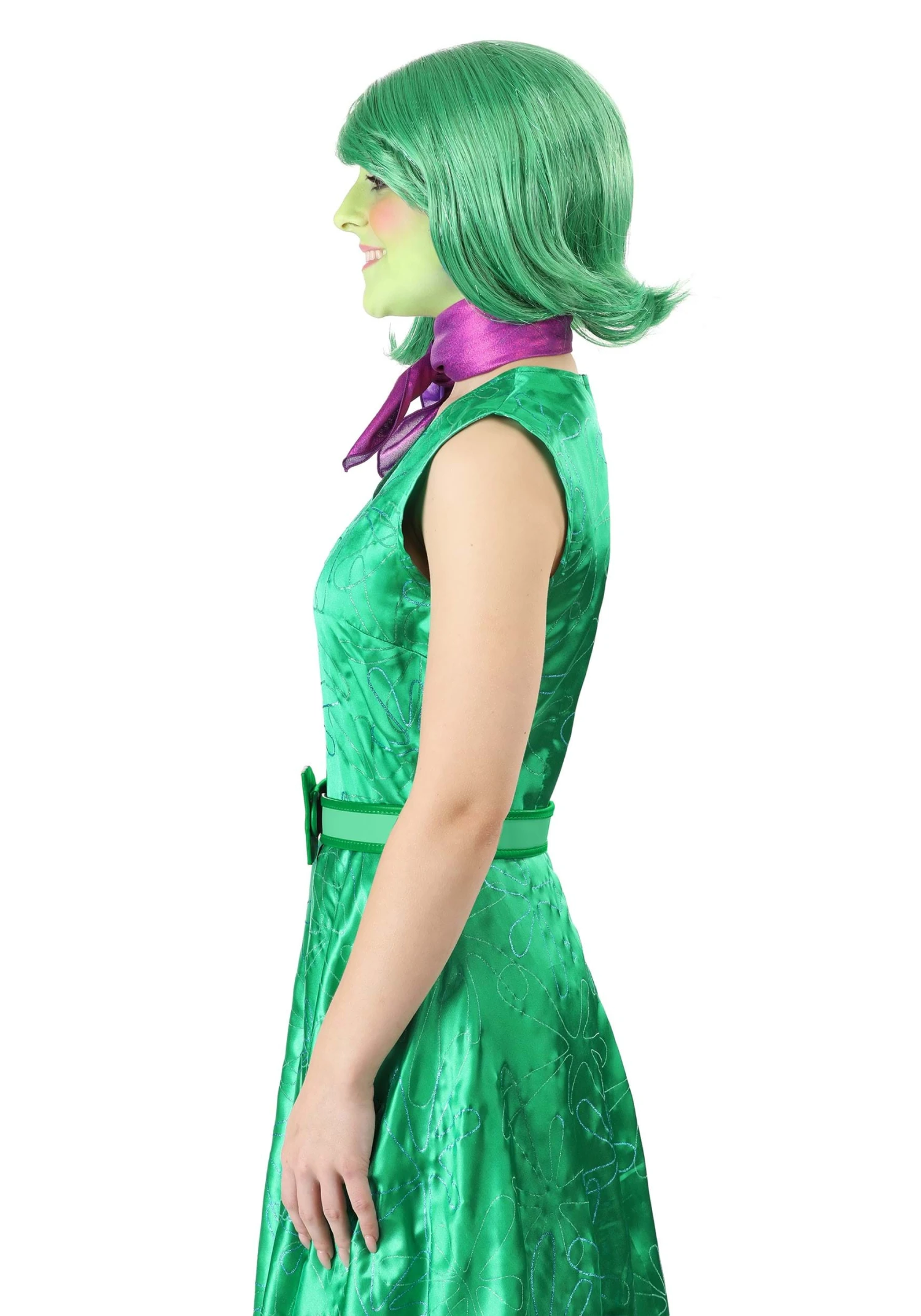 Women's Disney Inside Out Disgust Wig, Scarf & Belt Costume Kit 4 Women's Disney Inside Out Disgust Wig, Scarf & Belt Costume Kit - Image 2